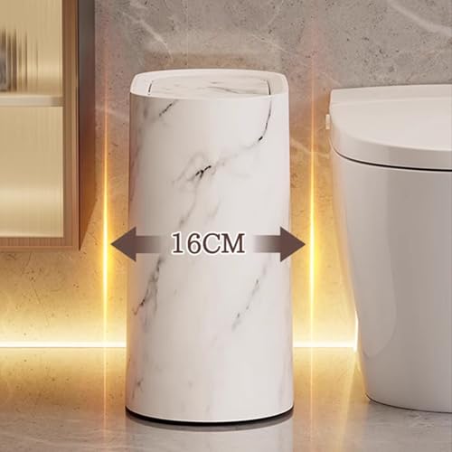 Caneca de basura de 14 litros con tapa abatible y diseño compacto miniatura 5