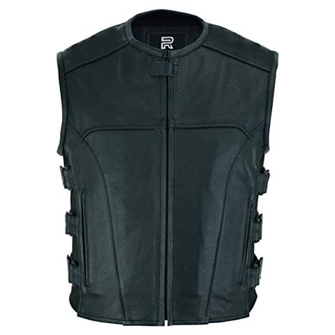 Chaleco de moto de cuero RS para hombre, Racingway K-20 Cover
