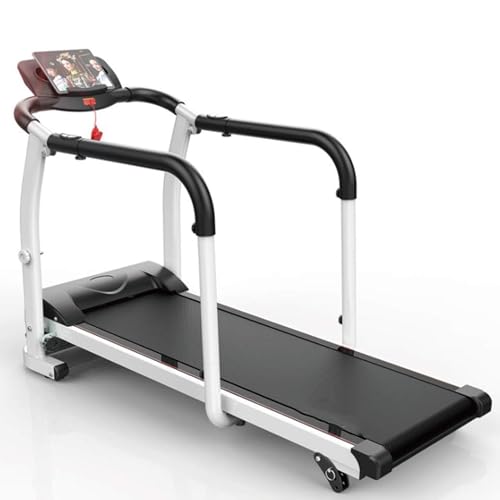 Image of Folding Treadmills Rehabilitation Treadmill, Home Elderly Walking Fitness Exercise Limb Recovery Indoor Safety
