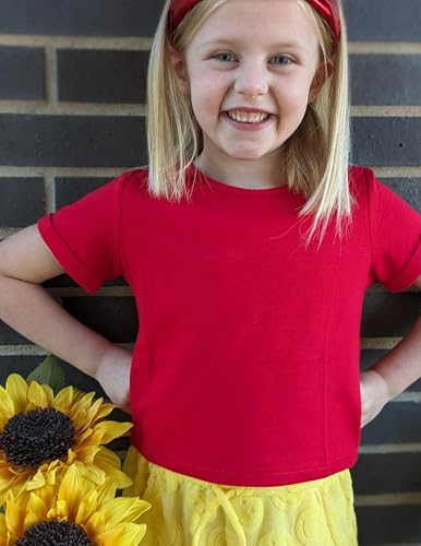 Arshiner Girls Crop Tops Short Sleeve Tie Dye Summer T Shirt Crewneck Rolled Cuffs Fashion Shirts Tee4