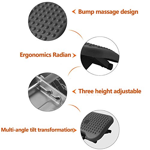Repose-pied de bureau ergonomique réglable pour soulager la fatigue et corriger l'assise - 6
