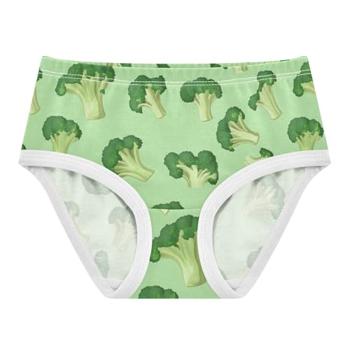 Wusikd Broccoli Florets Girls' Underwear Cotton Green Color Girls Briefs Soft Toddler Underwear 2T