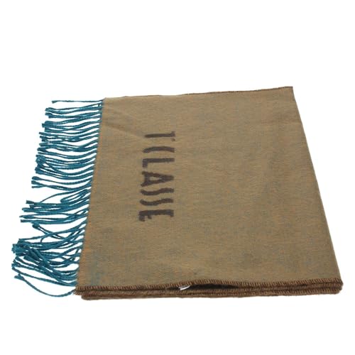 Sciarpa con frange e logo lettering 40X180 Non definito 0586 BARK COLOR