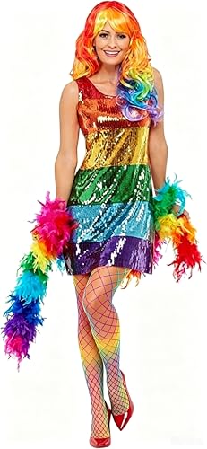 Image of NUMJAW Rainbow Fishnets Tights Pride Outfits for Women Pride Fishnet Tights Stockings LGBT High Waist Leggings Hosiery