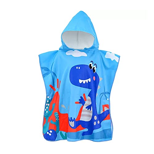 DOTBUY-SHOP Kinder Badeponcho Mit Kapuze - Süße Meerestier Drucke | Mikrofaser Strandtuch Für Jungen & Mädchen 1-6 Jahre