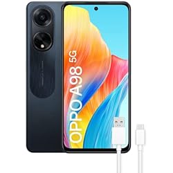 OPPO A98 5G – Smartphone Libre, 8GB+256GB, Pantalla 6,7”, Cámara 64+2+32MP, Cámara Microscopio, Android, Batería 5000mAh, Carga Rápida 67W - Negro