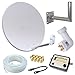 Produktbild netshop 25 HD Sat Anlage 80cm Spiegel + Opticum Quad LNB für 4 Teilnehmer + 50m Kabel + 40cm Wandhalter + SAT Finder (3 Farben wählbar) SD HD Full HD 4K UHD Empfang