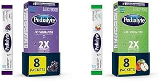 Fast Hydration Electrolyte Powder Packets, Variety Pack, 16 Single-Serving Powder Packets, Grape, Apple