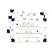 Paper Clever Party Navy and Gold Baby Shower Thank You Cards with Envelopes - Blank Notes with Prefilled Message for Boys - Personalize for Registry Gifts - Royal Prince Stationery Set, 4x6, 15 Pack