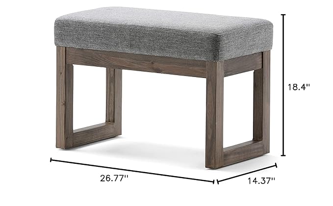 GAID WOOD Sheesham Wood Bench for Living Room || Solid Wood Multipurpose Heavy Duty 2 Seater Bench for Hotel, Home, Office (Natural Finish, 91 x 45 x 43) 1