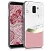 Produktbild kwmobile Hülle kompatibel mit Samsung Galaxy J6 - Handyhülle - Handy Case Marmor Weiß Gold Altrosa