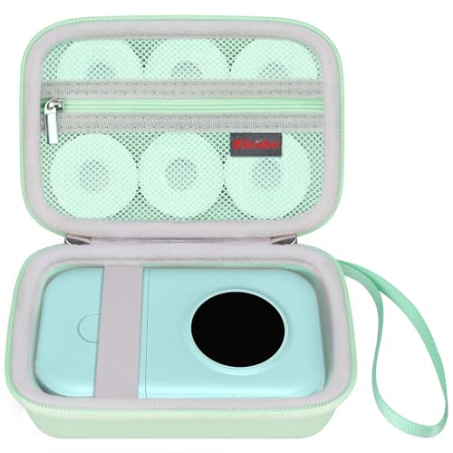Image of Elonbo Carrying Case for Digital Camera, Camera Hard Travel Bag, Rose Green+ Green