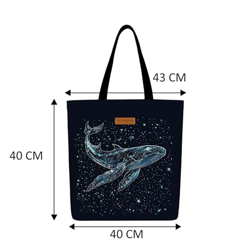 Image of The Purple Tree Eco-Friendly Canvas Tote Bag, Sustainable, Reusable Shopping, Beach, Travel or Everyday Tote, Wide Tote Bag