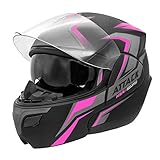 CAPACETE ESCAMOTEÁVEL PRO TORK ATTACK HSA ROSA TAM. 58