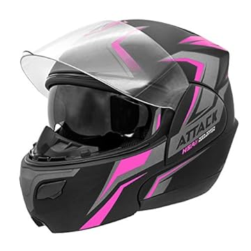 Pro Tork Capacete Attack Hsa 58 Preto/Rosa