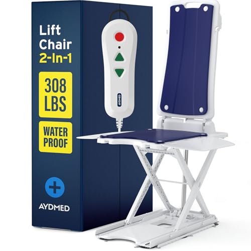 AYDMED 2-in-1 Lift Chair | Portable Cordless Rechargeable Electric Floor & Bath Chair Lift | Strong...