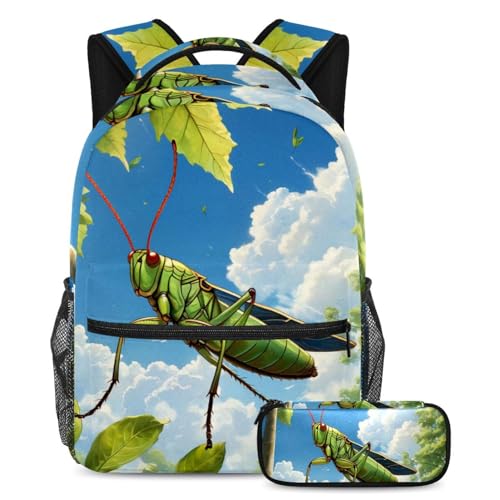 Sacs à dos de jour cricket mignon multicolore avec trousse scolaire enfant