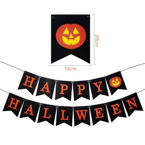 Image of FancyDressWale Happy Halloween Decorations Set,party props, Pumpkin Banners, Character Cutouts, 34 Pieces (Style-3)