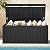 DWVO 120 Gallon Large Deck Box, Outdoor Lockable Storage Bin for Gardening Tools, Patio Cushions, Waterproof Resin (Black)