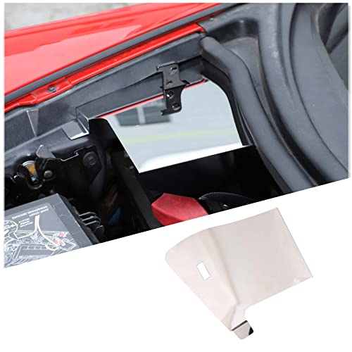 Image of Engine Bay Panel Cover for C6 Corvette 2005-2013, Stainless Steel Rear Engine Cover Guards Protector Splash Shield, Fuse Box Cover (Type A Battery Baffle)