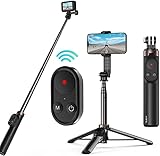 gopro extension pole reviews Compatibilidad con control remoto inteligente: este mando a distancia funciona para GoPro Max, Hero 10, Hero 9, Hero 8, no es compatible con Hero 7, 6, 5 y más cámaras GoPro. Consulta la imagen 3 y la descripción para la función remota específica. Este control remoto inalámbrico Bluetooth también funciona para teléfonos inteligentes iOS/Android, como iPhone 13, 12, 11 Pro Max XS MAX 8, 6, 7 Plus, para Samsung Galaxy Note 20, 10, S10, S9, etc.