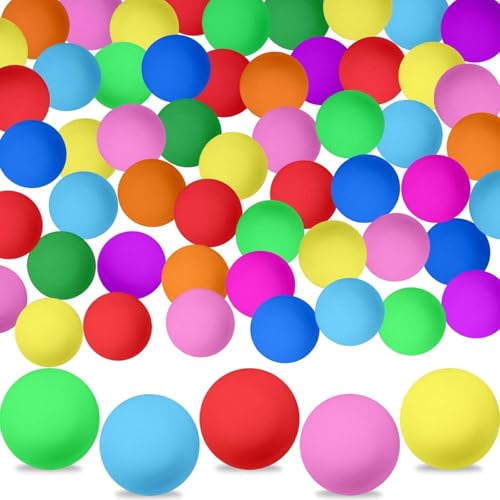 KOMUNJ Lot de 40 balles de ping-pong colorées - 40 mm - Multifonctionnelles - Pour adultes et enfants - Jeux familiaux (couleur aléatoire)