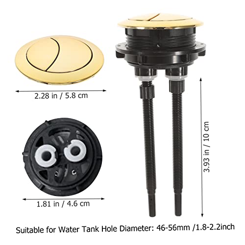 KONTONTY 2pcs Toilet Tank Button Black Sink Black Buttons Mansfield