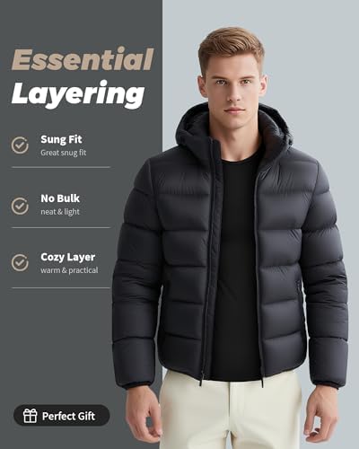 Thermal Underwear for Men Long Johns Set Fleece Lined Winter Cold Weather-Black L - 3