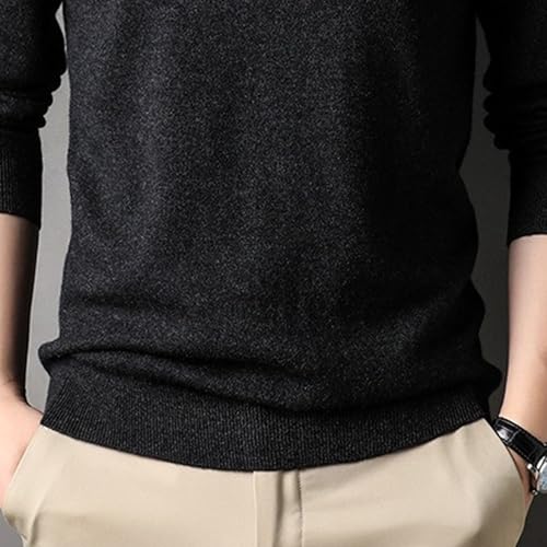 Mens V Neck Pullover Sweater Long Sleeve Casual Dress Sweater Slim Fit Plain Lightweight Knitted Sweaters4
