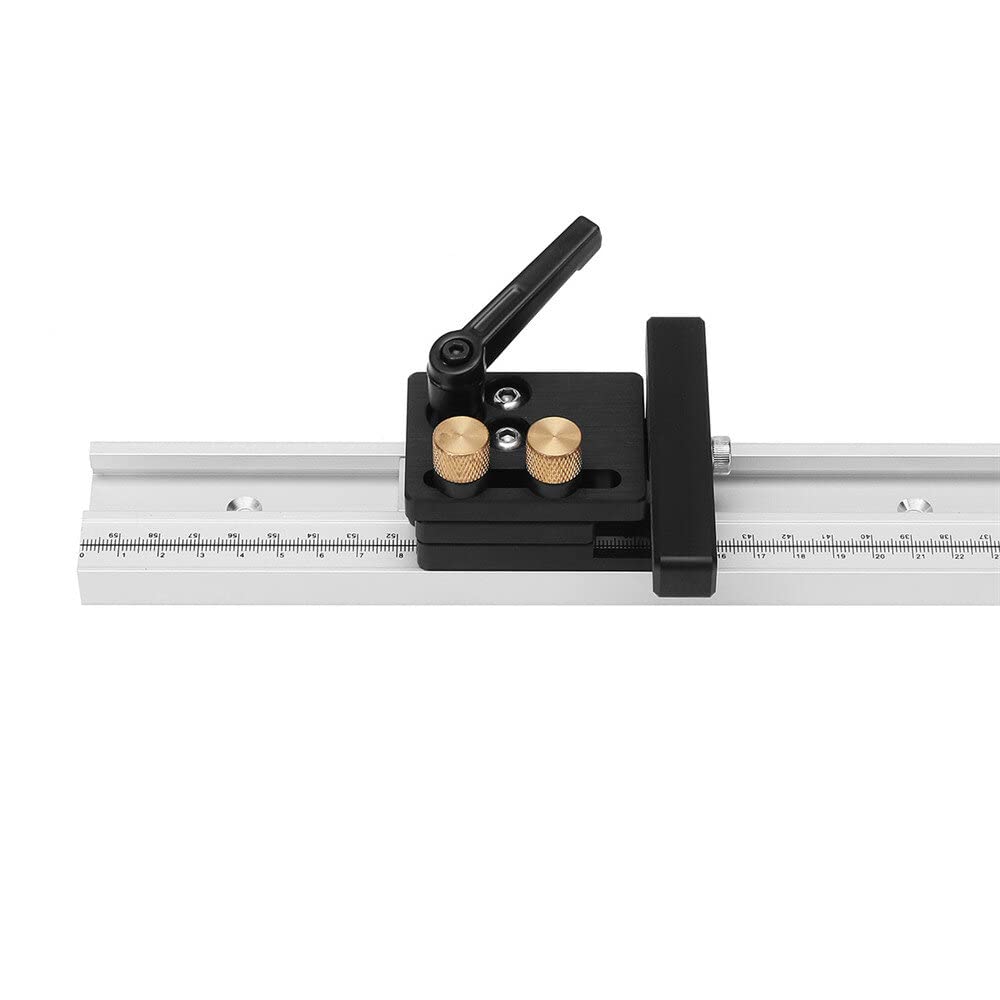 VIDOO Szyna T-Track ze Stopu Aluminium T-Slot do Obróbki Drewna z Podziałką-1000mm