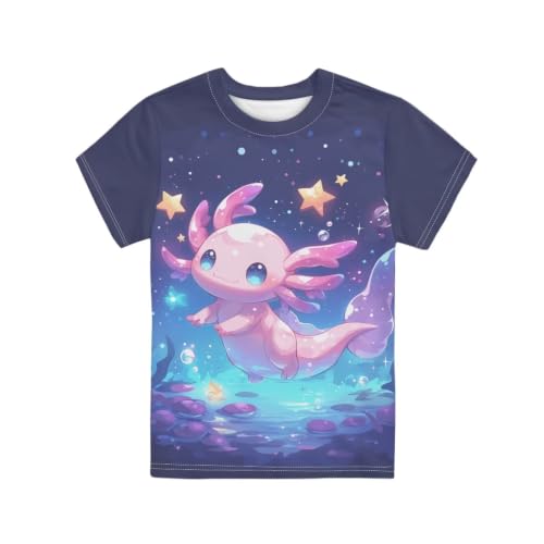 Image of Novelty 3D Graphic T Shirts for Kids Crew Neck Funny Animal Print Short Sleeve Girls Tshirts 3-16 Years