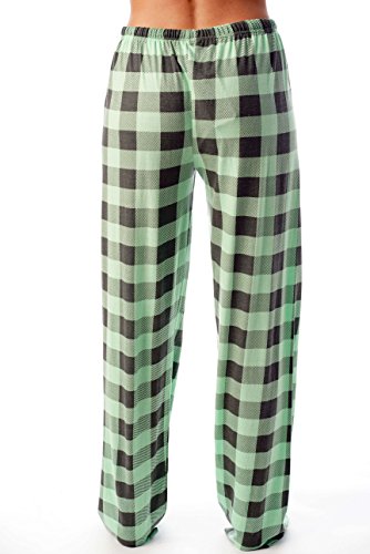 Image of Just Love Women's Buffalo Plaid Pajama Pants, 100% Cotton Jersey Knit Sleep and Lounge PJ Bottoms