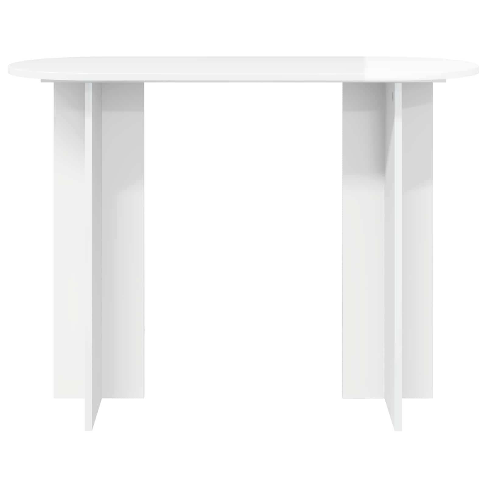 Stolik konsolowy, wysoki połysk, biały, materiał drewnopochodny, 100 x 39,5 x 75 cm, wielofunkcyjny stół do przedpokoju do salonu, przedpokoju z miejscem do przechowywania i półką