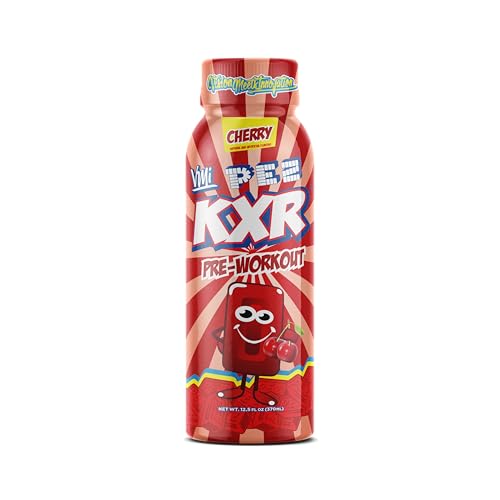 Image of VMI Sports KXR High Stimulant Ready to Drink Pre-Workout | 400mg Caffeine 6g Citrulline 3.2g Beta-Alanine | Delicious - Convenient | 12 ct - 12.5 oz Bottles (12 Count, PEZ Cherry)