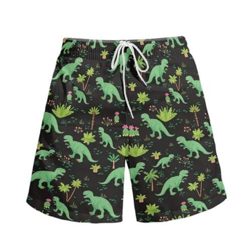 Yewattles Men's Polyester Clear Cool Shorts Casual Elastic Waist Drawstring Summer Beach Shorts4