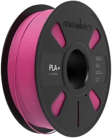 NUMAKERS PLA+ 3D Printer Filament, 1.75mm, Dimensional Accuracy +/- 0.03 mm, 1 kg Spool (2.2 lbs), Compatible with Most FDM Printers (Magenta)