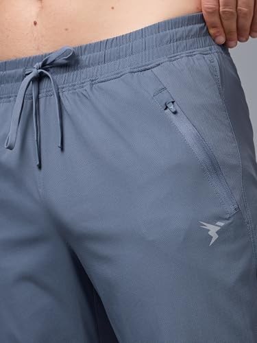 Image of TECHNOSPORT Mens Woven Regular Fit Activewear Joggers for Running, Gym, Sports and Regular Use Stretchable, Colorblock and Antimicrobial