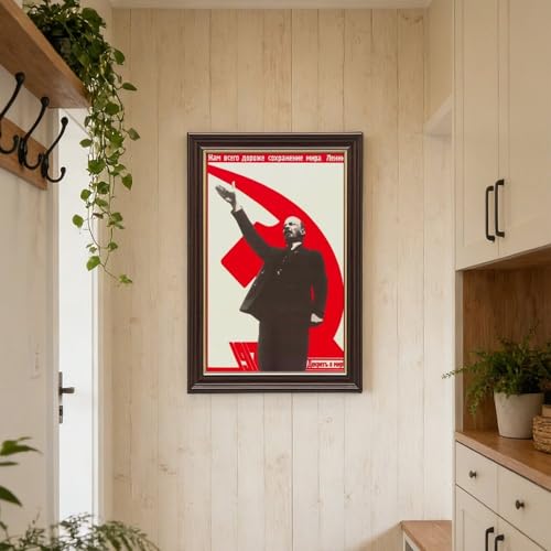 Toile propagande soviétique Lénine déco murale rétro affiche russe cadre