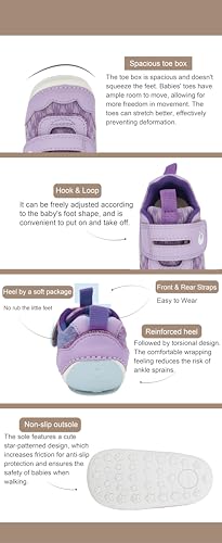 Baby Walking Shoes, Pink, Breathable Mesh, Hook and Loop Strap3