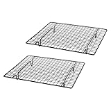 Kichvoe 2 Stück Kuchenkühlgitter aus Kohlenstoffstahl Zusammenklappbares...