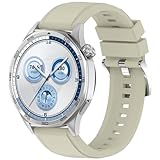 Band Compatible with Huawei Watch GT5 Pro 46MM for Women Men, 22mm Soft Adjustable Sport Silicone Replacement Straps Fit for Huawei Watch GT6 46mm Accessories (GY)