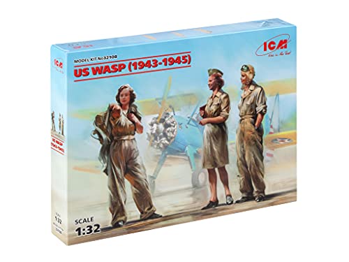 ICM Model Kit Figuras Militares US WASP 1:32 (3 Pzs) miniatura 1