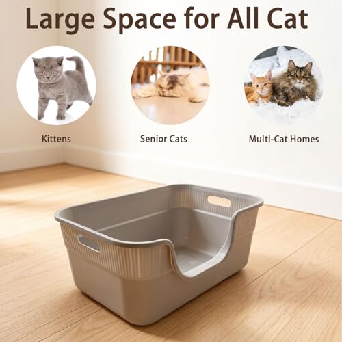 Caja sanitaria para gato con lados altos y entrada baja miniatura 7