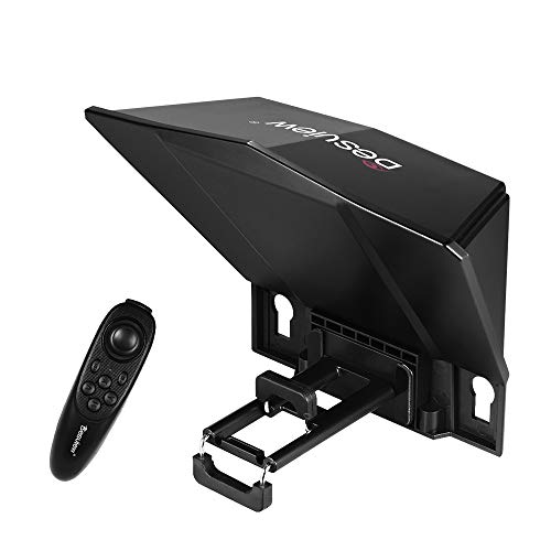 Bestview T2 Smartphone/Tablet/DSLR Camera Teleprompter Prompter with Remote Control Lens Adapters Cleaning Cloth