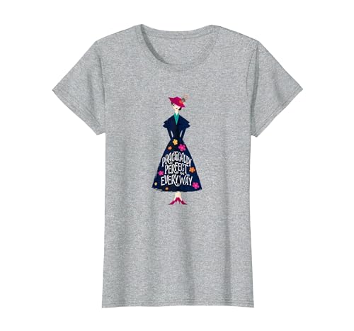 Image of Disney Mary Poppins Returns Practically Perfect T-Shirt T-Shirt, Women, Heather Grey, XX-Large