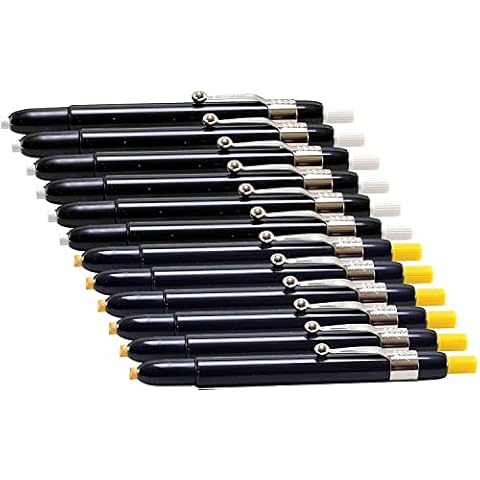 Listo 1620 Marking Pencils, Box of 12, Grease Pencils/China Marking Pencils/Wax Pencils (Colors: White, Yellow) BONUS: 1 x Orange Listo Marking Pencil Included. Cover