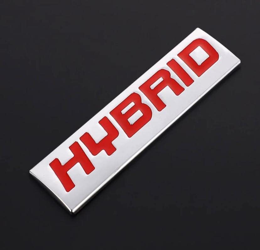 Image of Emblems for Car & Bike Metal Lo.go and Grill Me.tal Lo.go, Auto Accessories for Car Emblem 3D Badge Auto Racing Sport Sticker Grand Tourer Decal. (Hybrid Chrome RED Sticker)