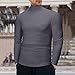Mens Button Down Shirt Male Winter Warm High Fashion Thermal Underwear Men Basic Plain T Shirt (Dark Gray, XL)