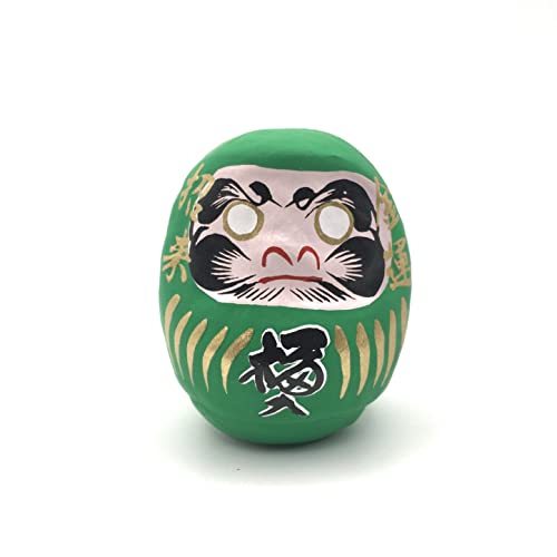 Kotobuki "Health Daruma Collectible Figurine, Small, Green