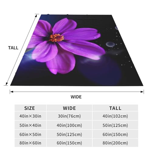 Couverture micro polaire violette plaid lit canapé léger toutes saisons - 5